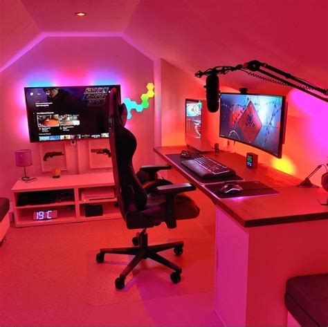 bedroom gaming setup|Gaming Bedroom Ideas: Stunning Design Gallery! (Look At These!).